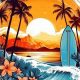 California Surfer Wave Vector Art: Free Clip Art & More | Learn to Surf & Skate: A Beginner's Step-by-Step Guide