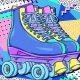 Retro Fun: 90s Roller Skates - Rollback the Years! | Learn to Surf & Skate: A Beginner's Step-by-Step Guide